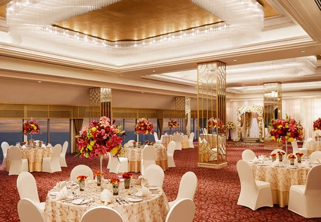 Taj Bentota ballroom configured for a corporate banquet