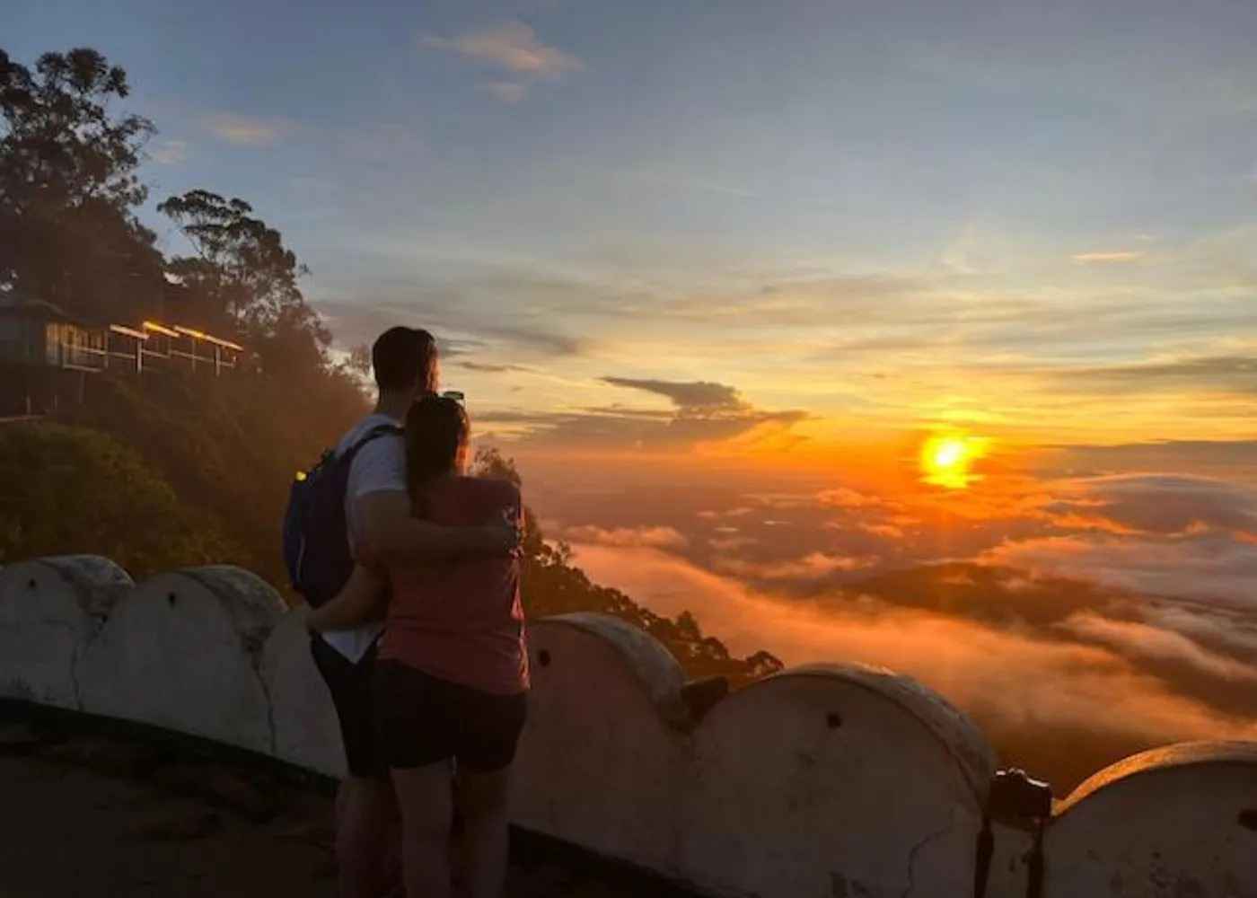 Alba e paesaggio naturale dello Sri Lanka al mattino presto